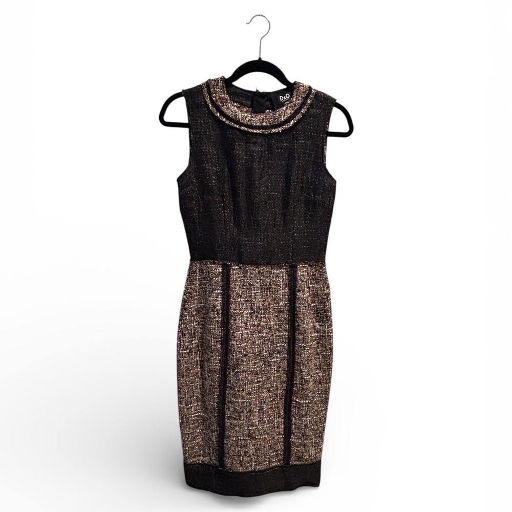 D&G Aso Blaire Waldorf Tweed Dress SM/40